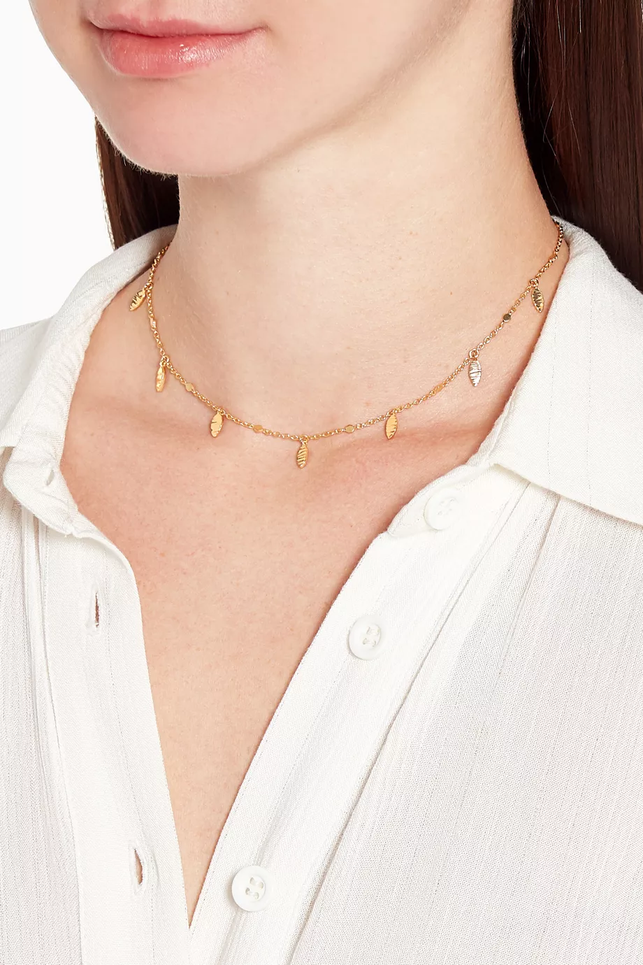 Buy Missoma Gold Gold Vermeil Leaf Choker For Women Online Ounass Saudi