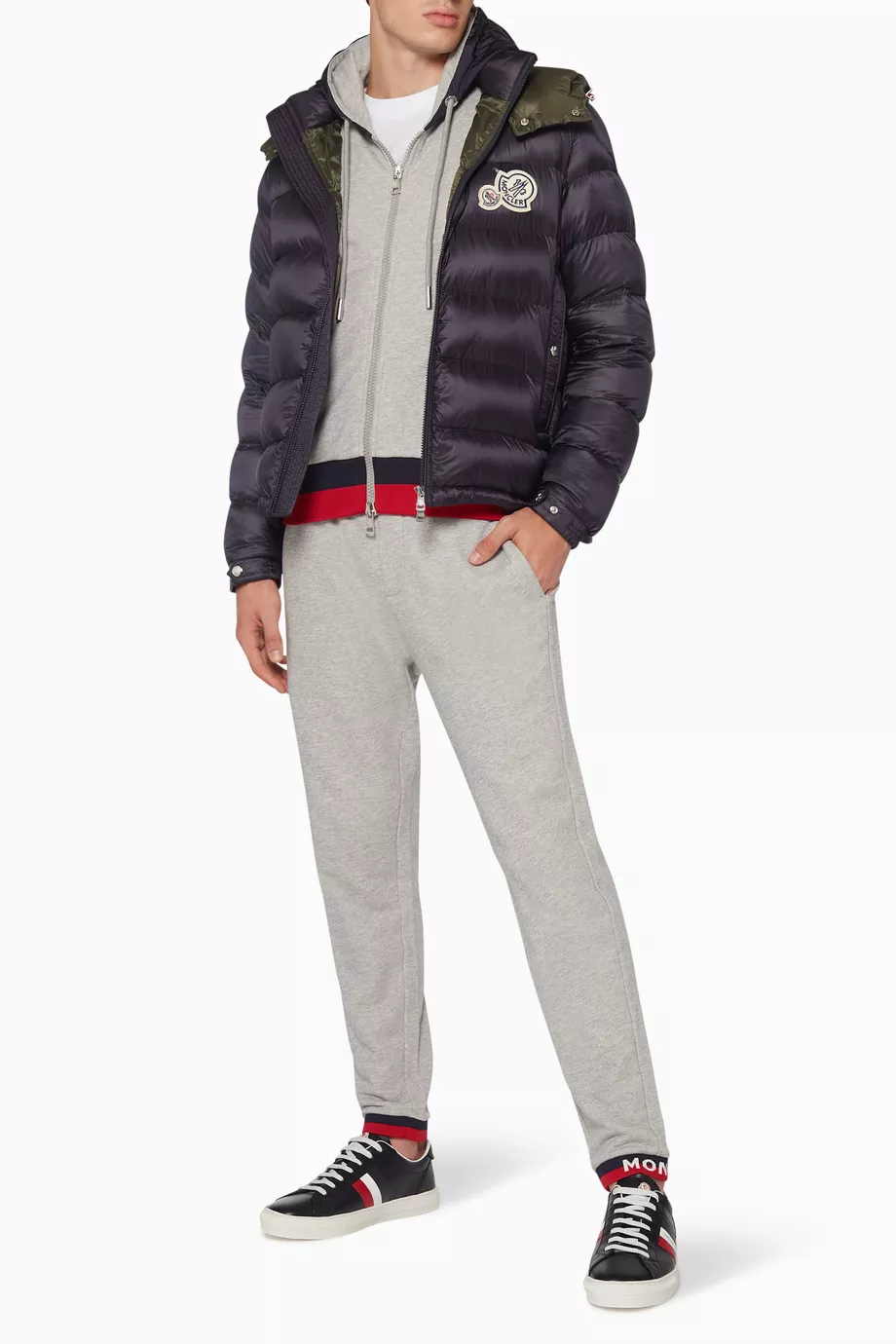 Buy Moncler Blue Bramant Logo Patch Down Jacket For Men Online Ounass Saudi