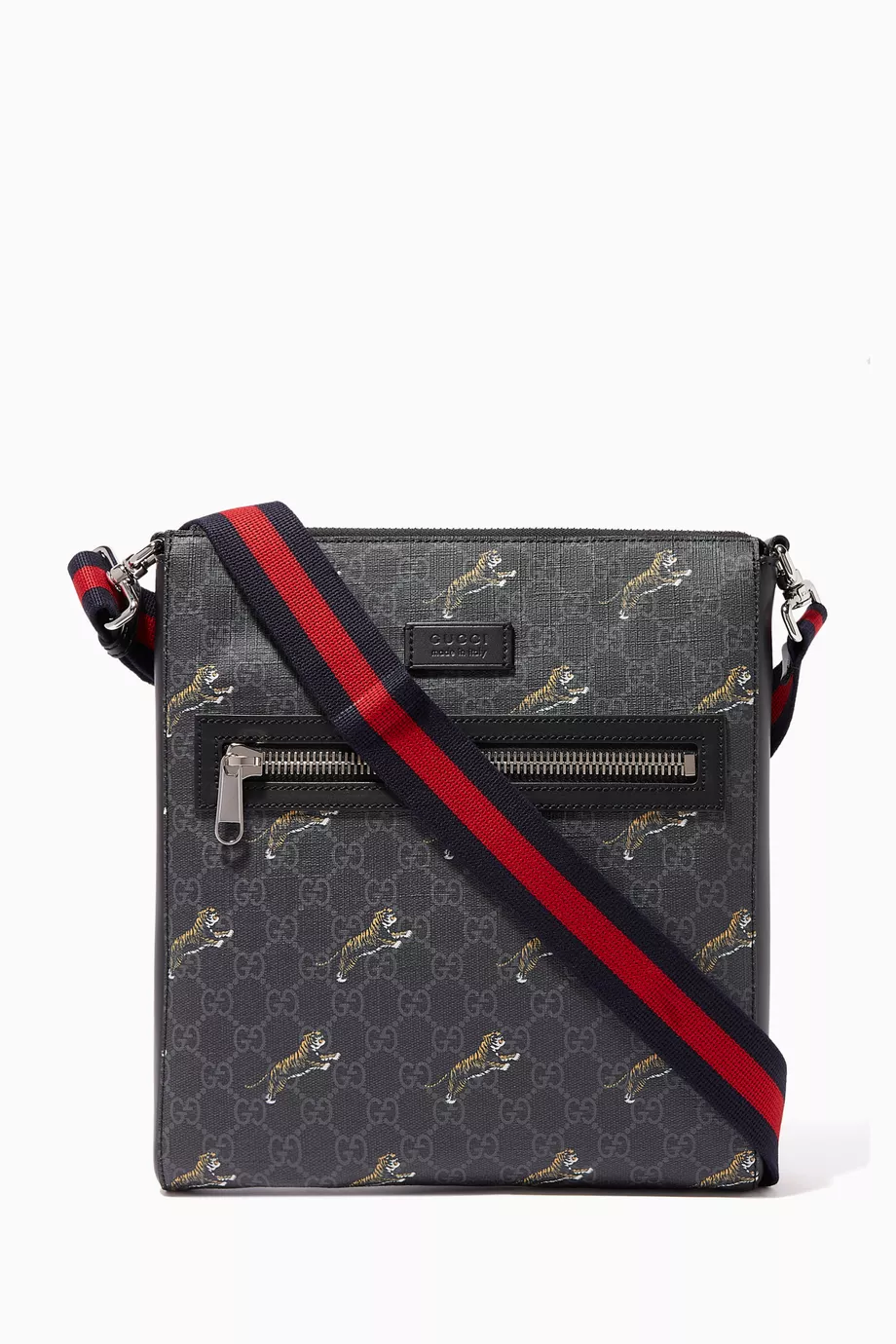 Buy Gucci Black GG Supreme Tiger Print Messenger Bag For Men Online Ounass Saudi