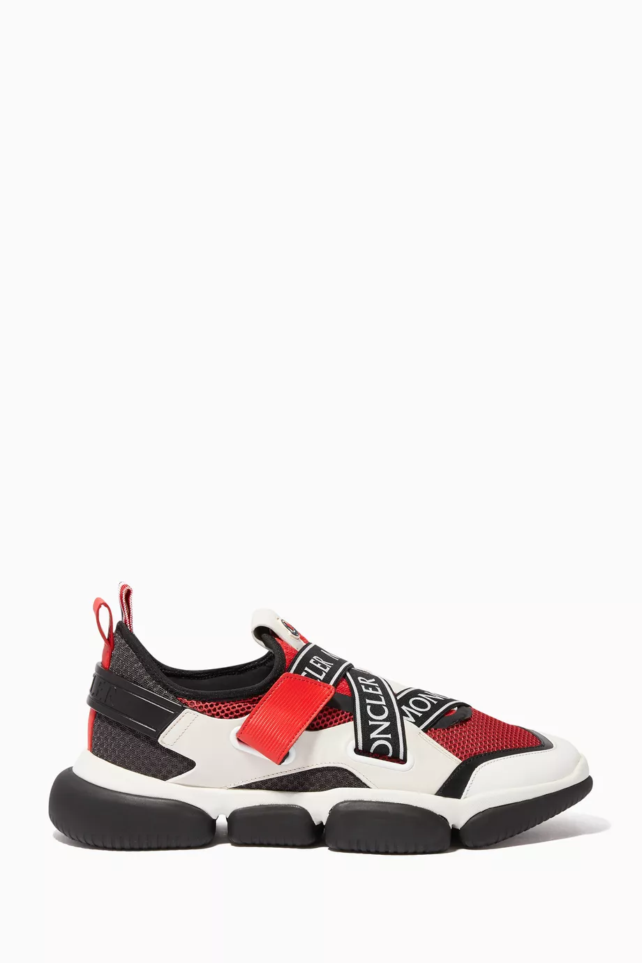 Buy Moncler Multicolour Bakary Leather Mesh Logo Strap Sneakers For Men Online Ounass Saudi