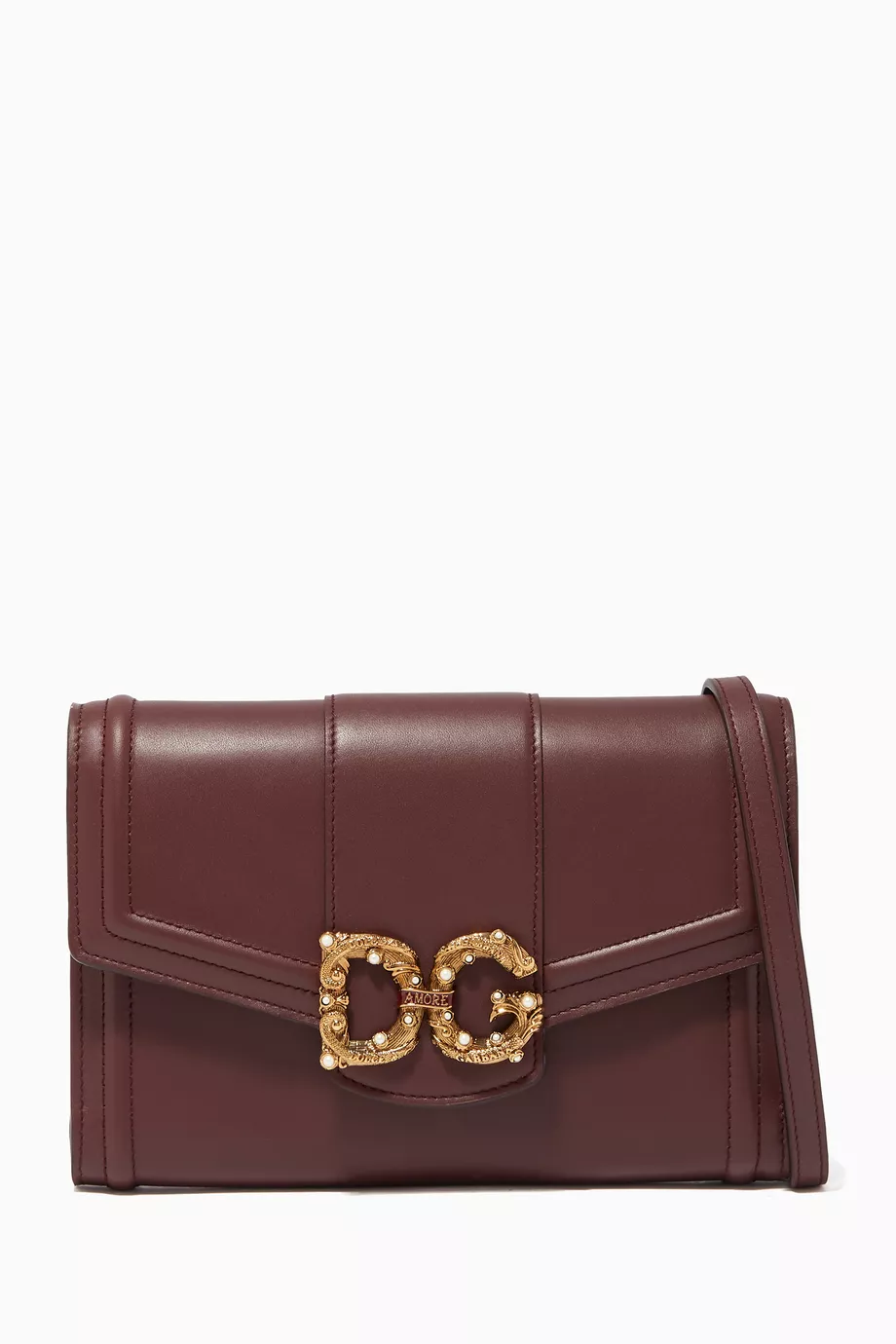 Buy Dolce Gabbana Red DG Amore Calfskin Wallet Bag For Women Online Ounass Saudi