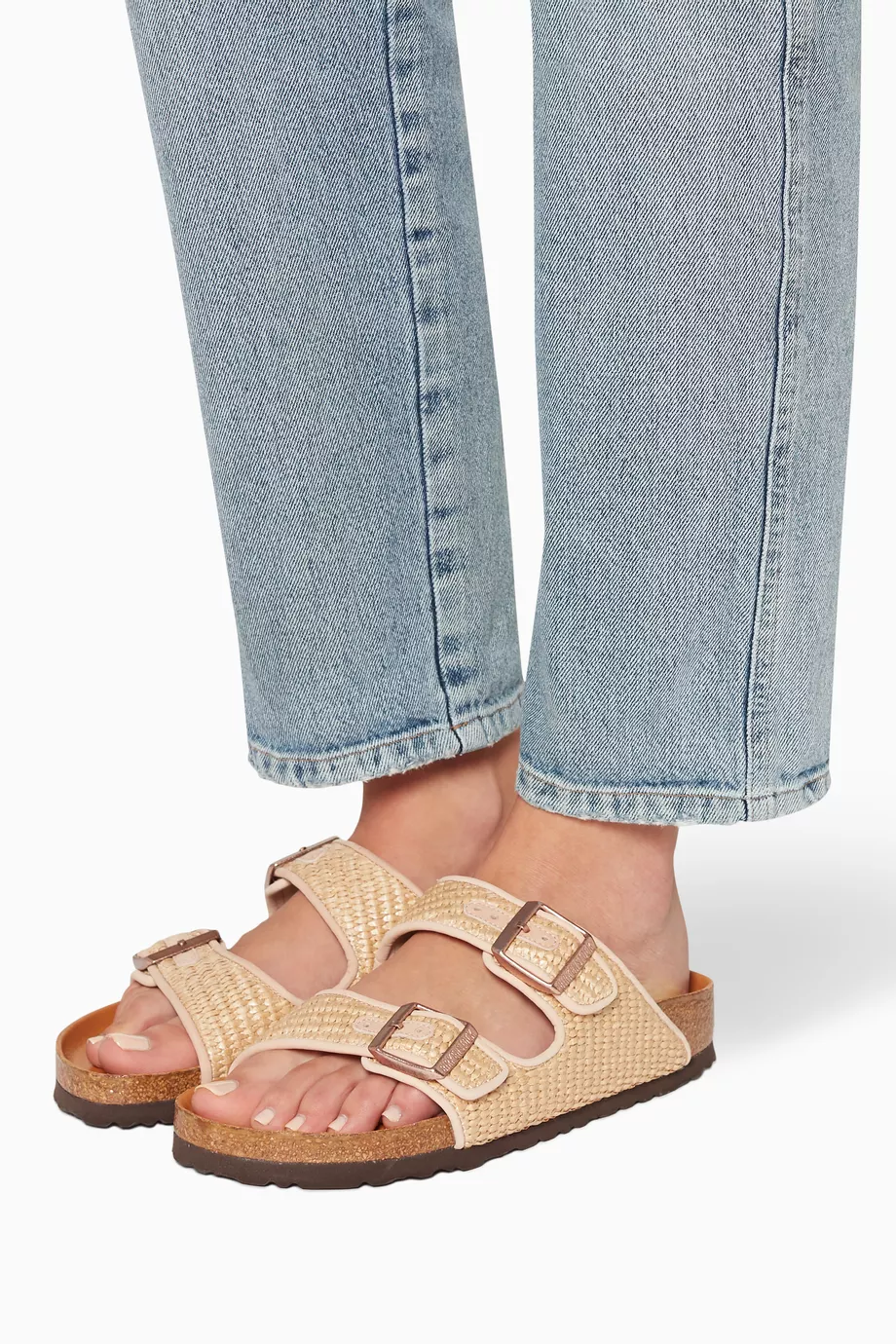 Buy Birkenstock Neutral Arizona Il Dolce Far Niente Raffia Sandals For Women Online Ounass Saudi