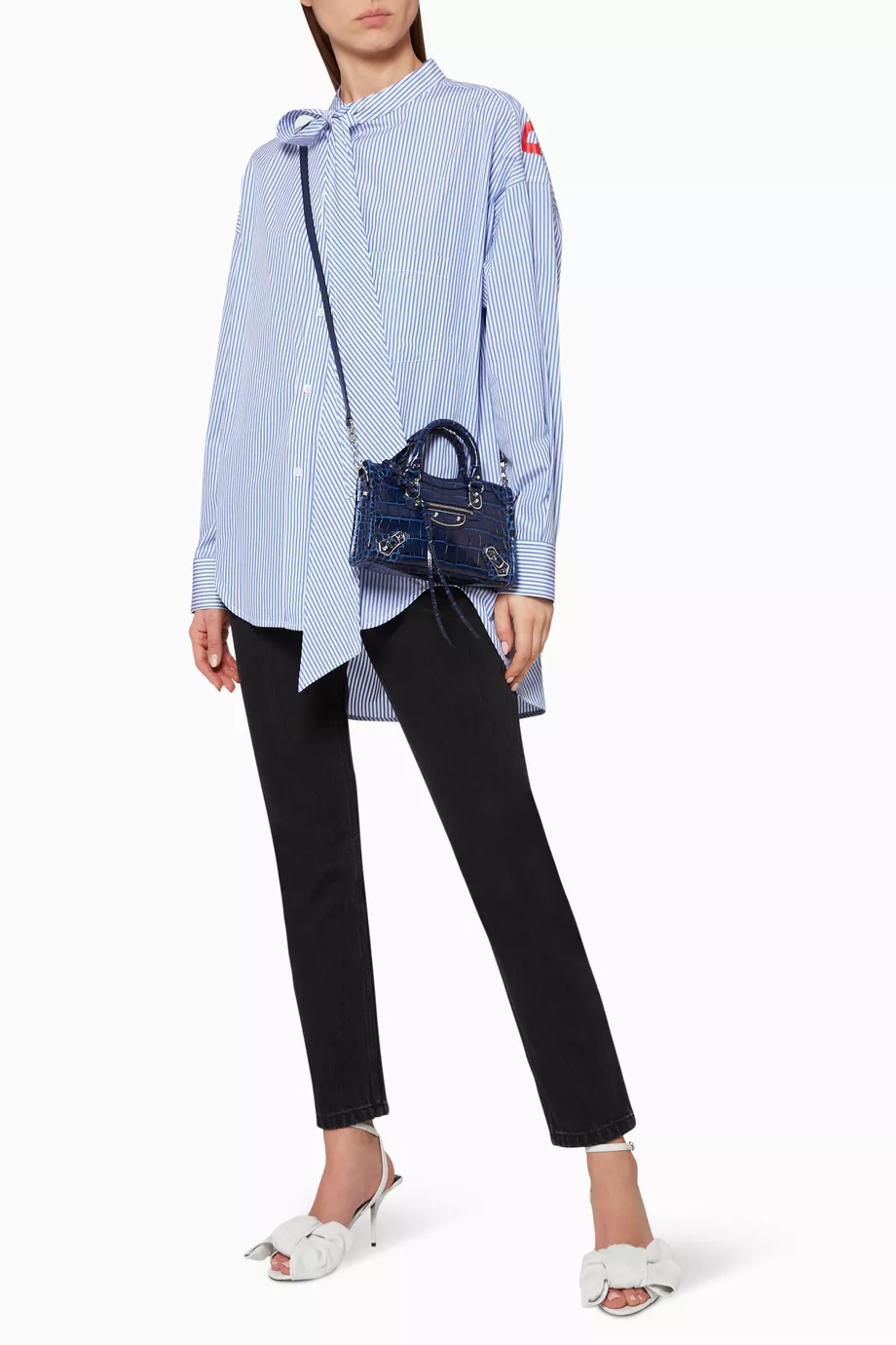 Buy Balenciaga Blue Nano City Metallic Edge Bag For Women Online Ounass Saudi