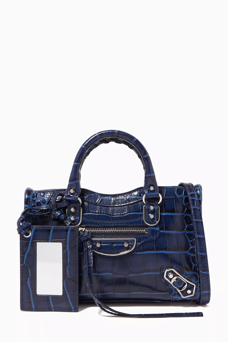 Buy Balenciaga Blue Nano City Metallic Edge Bag For Women Online Ounass Saudi