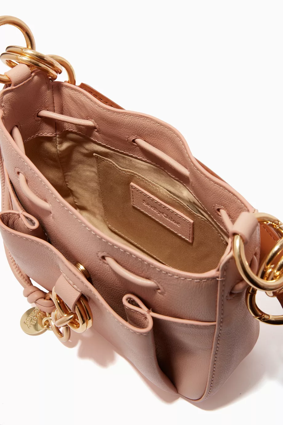 Buy See By Chloe Pink Small Tony Leather Bucket Bag For Women Online Ounass Saudi