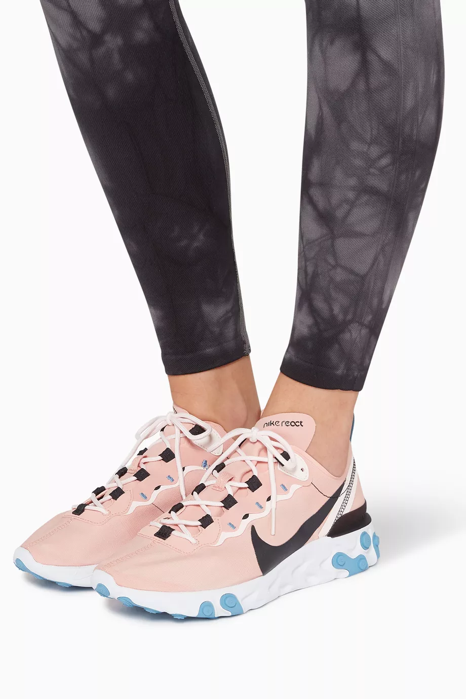 Buy Nike Pink React Element 55 Sneakers For Women Online Ounass Saudi
