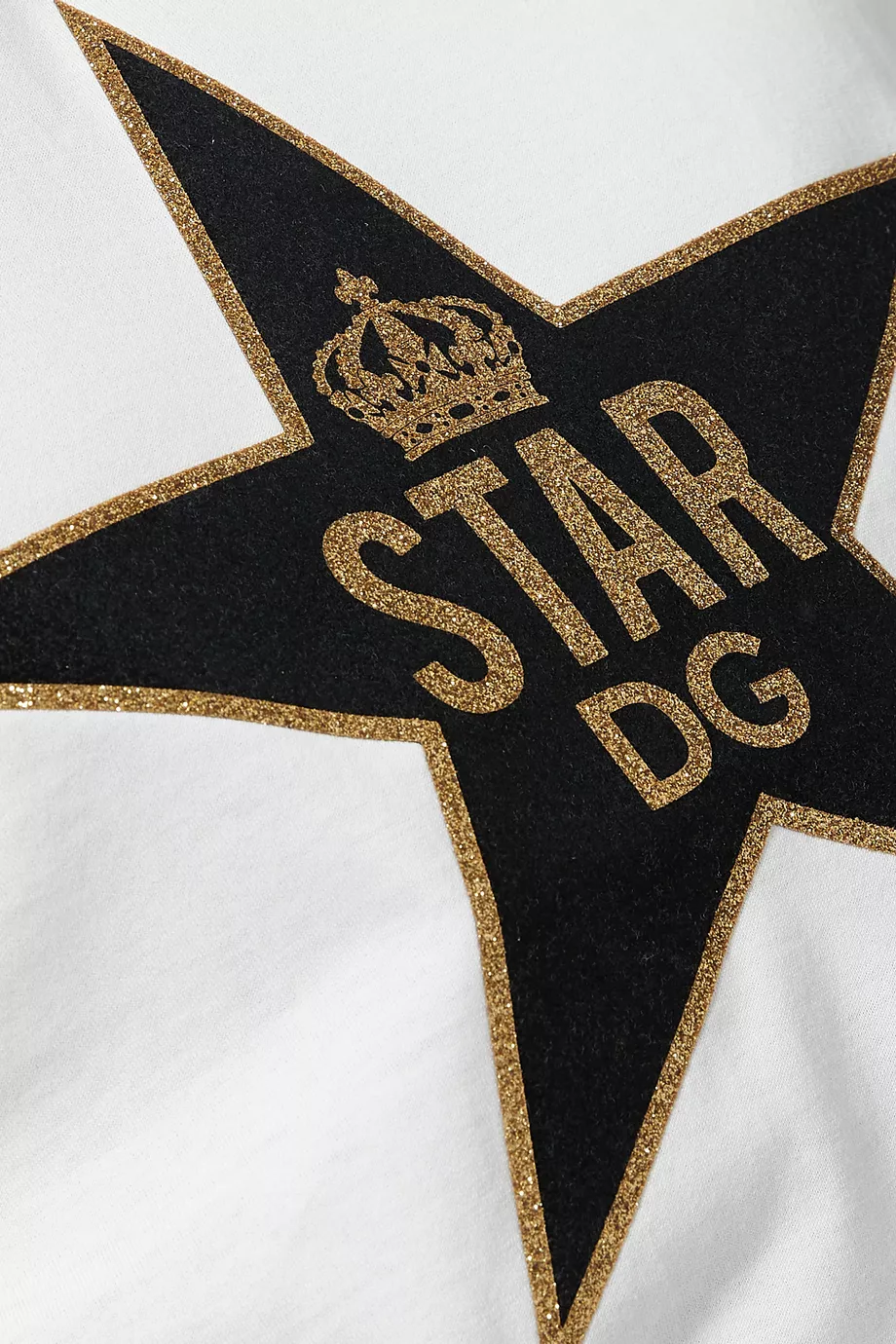 Buy Dolce Gabbana White Star Logo Print Cotton T-Shirt For Men