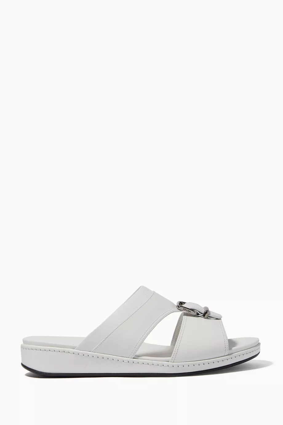 White prada sandals on sale