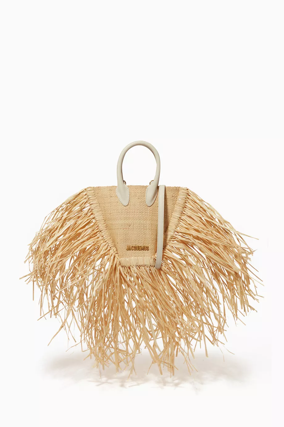 Buy Jacquemus Neutral Midi Le Petit Baci Raffia Bag For Women Online Ounass Saudi