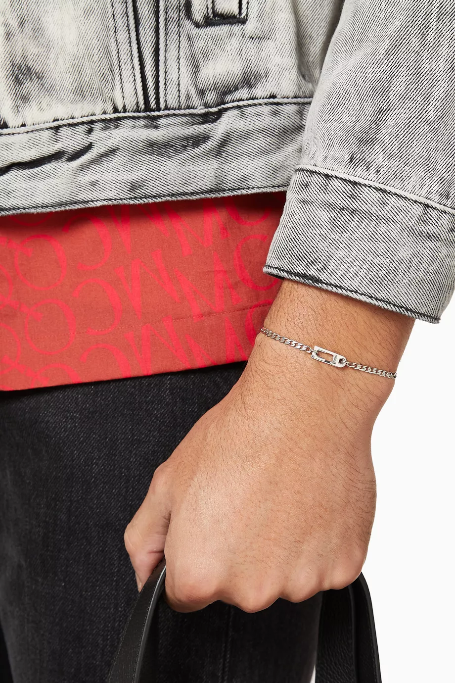 Buy Miansai Grey Annex Cuban Chain Bracelet I in Sterling Silver