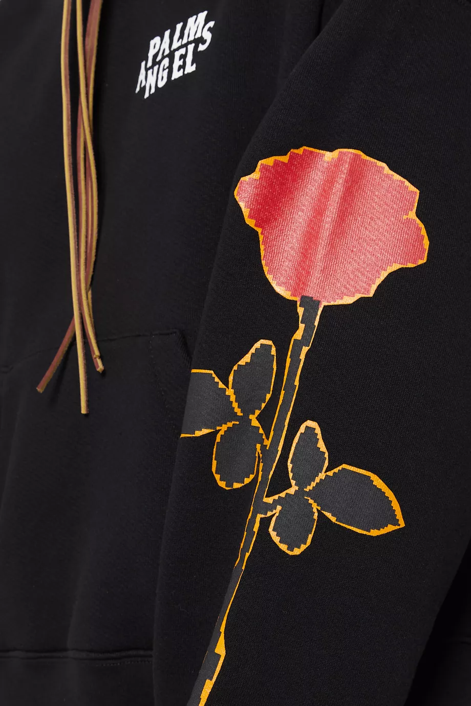 Buy Palm Angels Black Rose Print Hoodie For Men Online Ounass Saudi