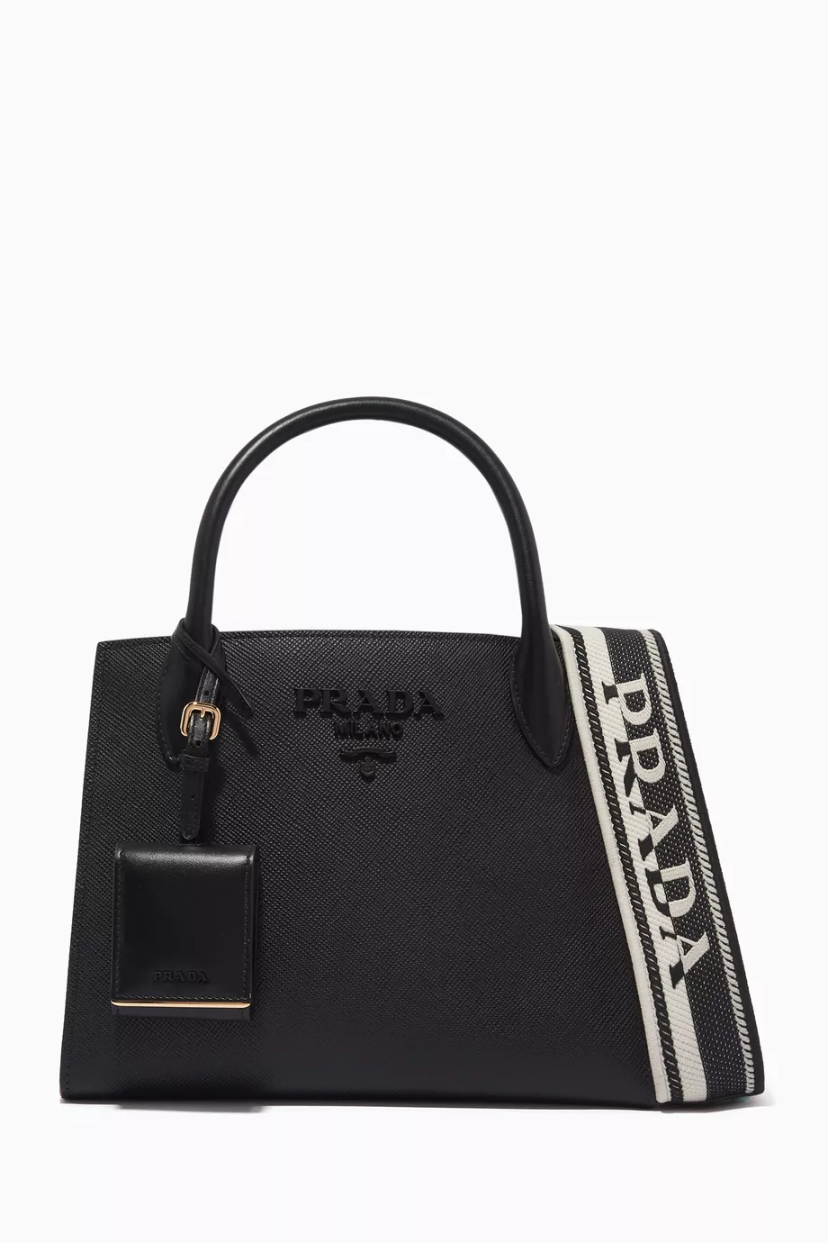Buy Prada Black Small Prada Monochrome Bag in Saffiano Leather For Women Online Ounass Saudi