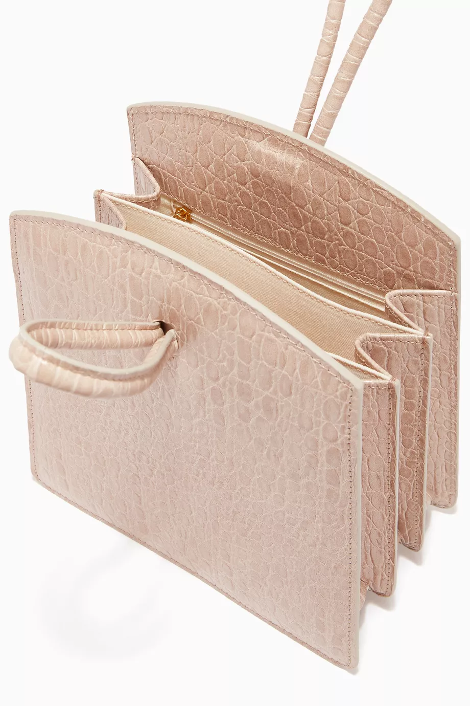 Buy Little Liffner Neutral Loop Bag in Croc Embossed Leather For Women Online Ounass Saudi