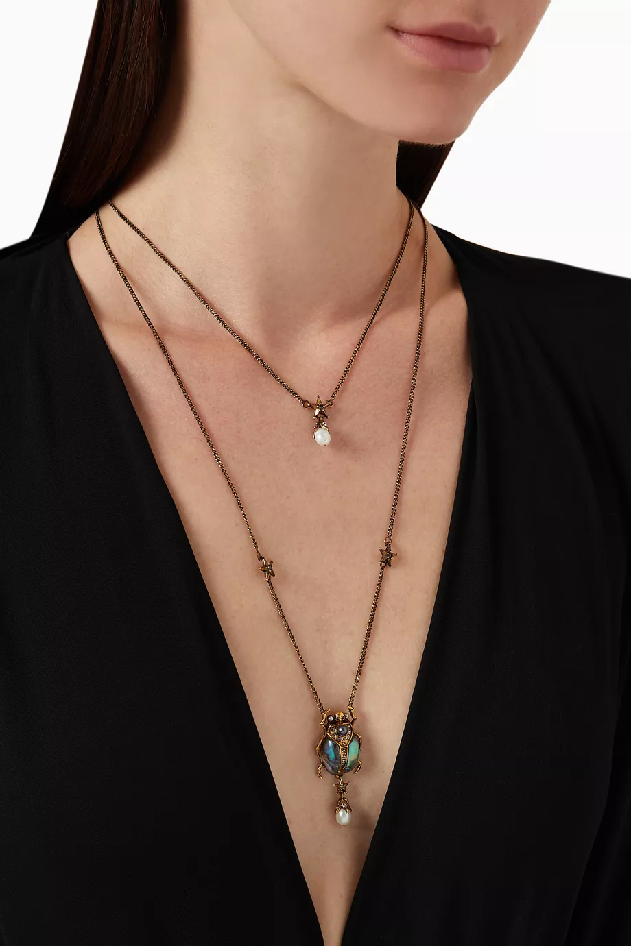 Alexander mcqueen beetle necklace store