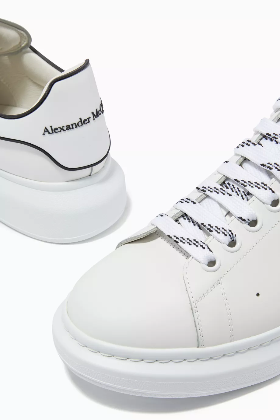 Buy Alexander McQueen White Oversized Sneakers in Leather For Men Online Ounass Saudi