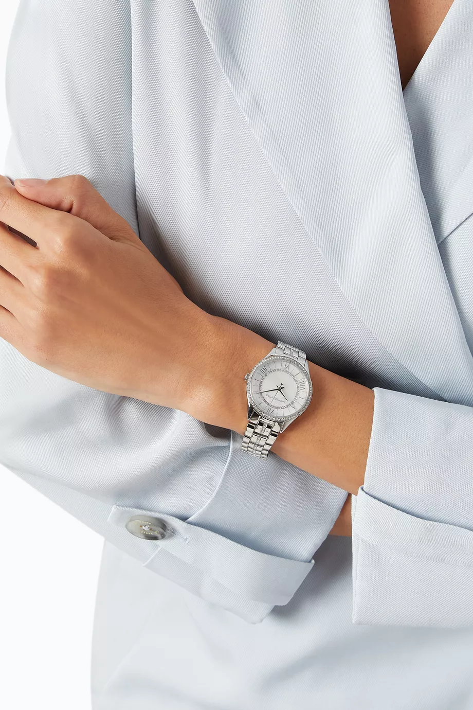 Buy Michael Kors Silver Mini Lauryn Pave Quartz Watch For Women Online Ounass Saudi