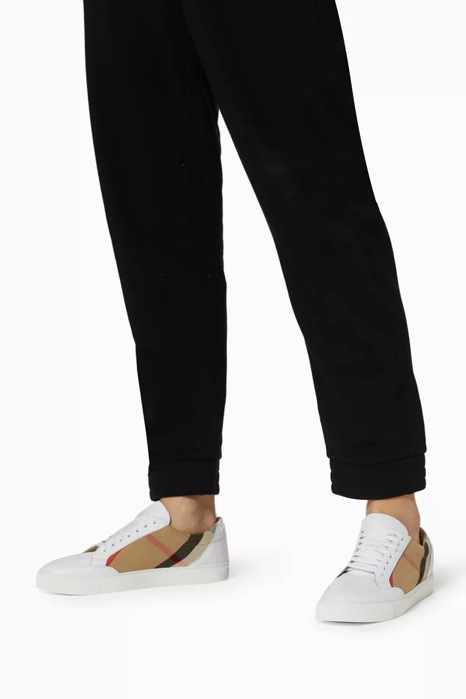 Buy Burberry Neutral Sneakers in Leather House Check Cotton For Women Online Ounass Saudi