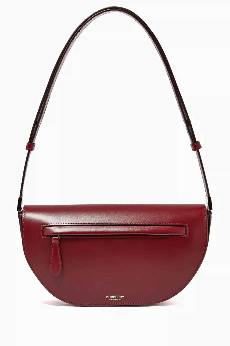 Buy Burberry Burgundy Small Olympia Bag in Leather For Women
