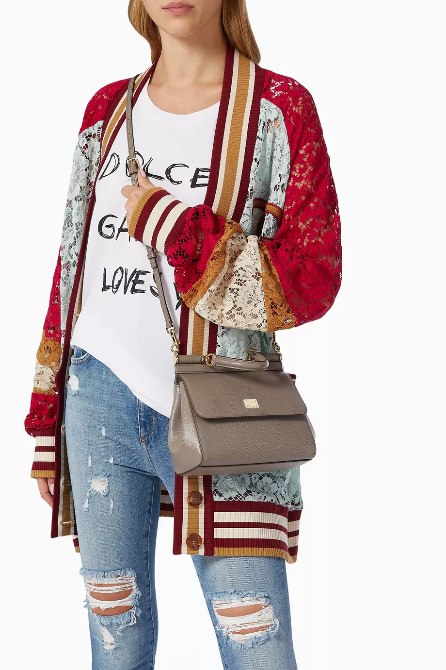 Buy Dolce Gabbana Neutral Small Sicily Bag in Dauphine Leather For Women Online Ounass Saudi