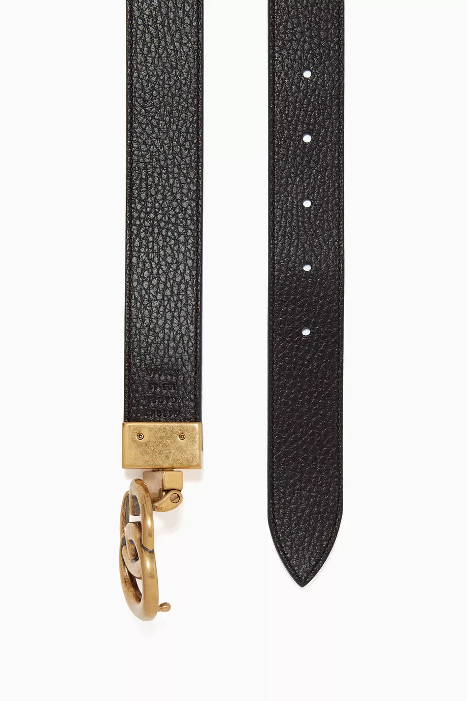 Buy Gucci Black Double G Buckle Reversible Belt in Leather For Men Online Ounass Saudi