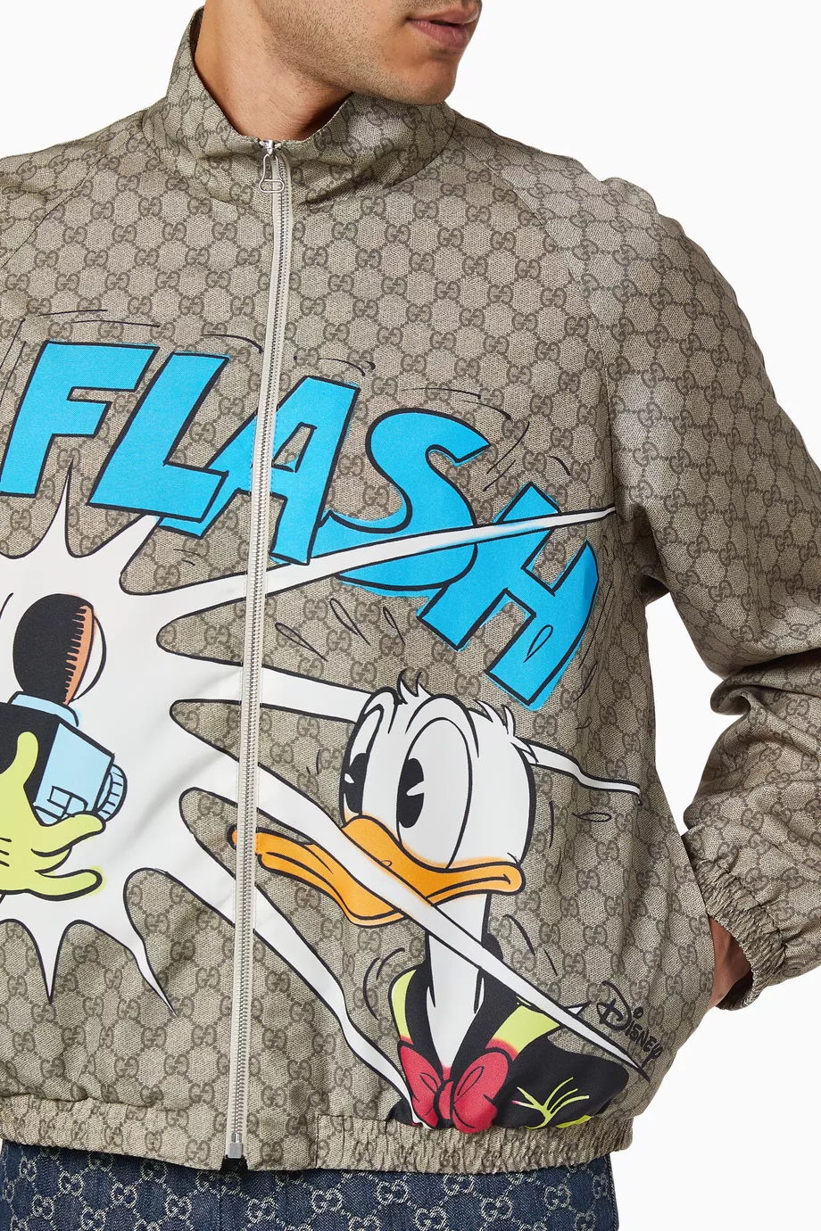 Buy Gucci Grey x Disney Donald Duck GG Nylon Jacket For Men Online Ounass Saudi
