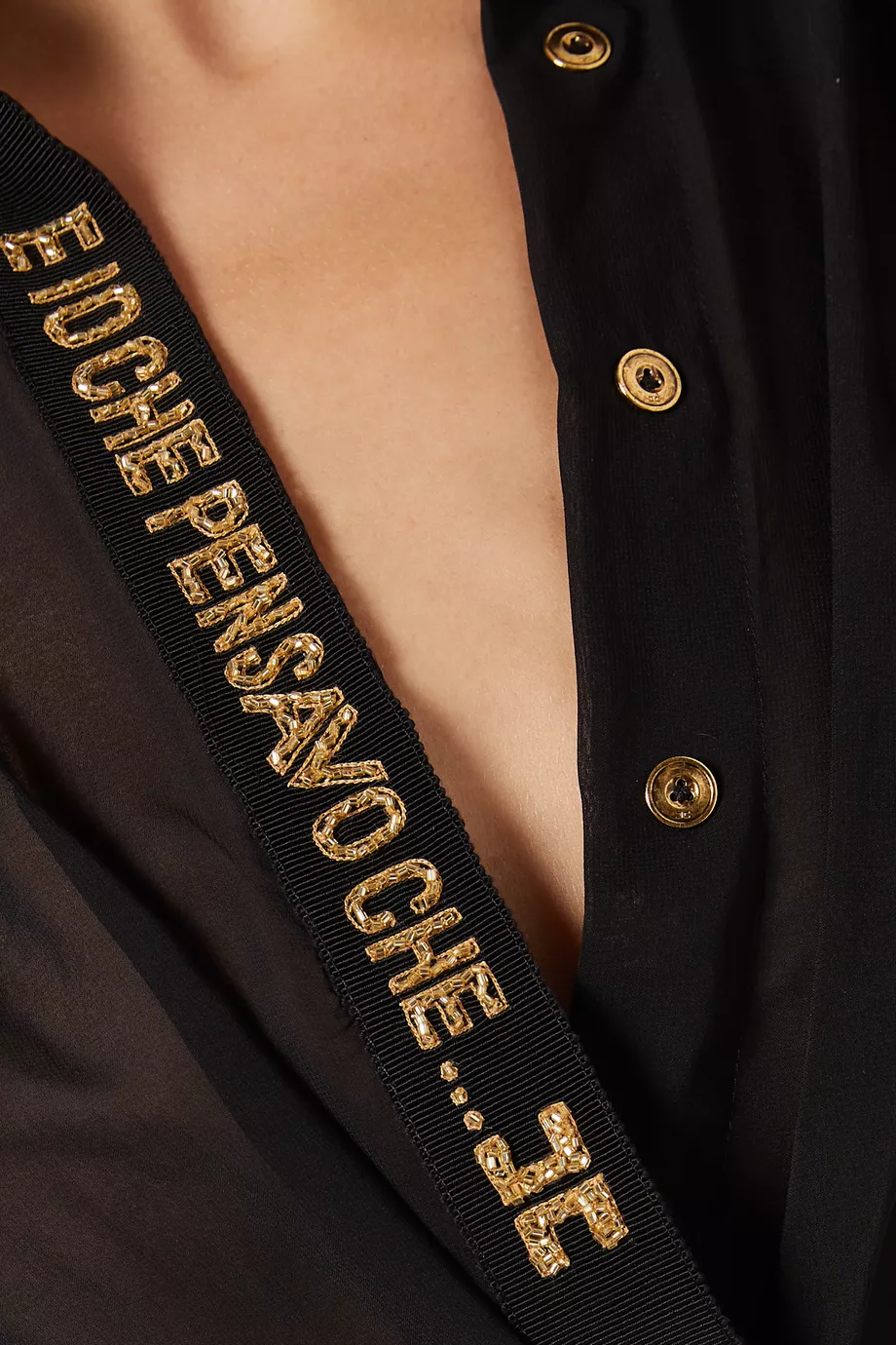 スリップ・インナー・キャミ ELISABETTA FRANCHI BLACK VISCOSE BODYSUIT Elisabetta Franchi Bodysuits for Women | Online Sale up to