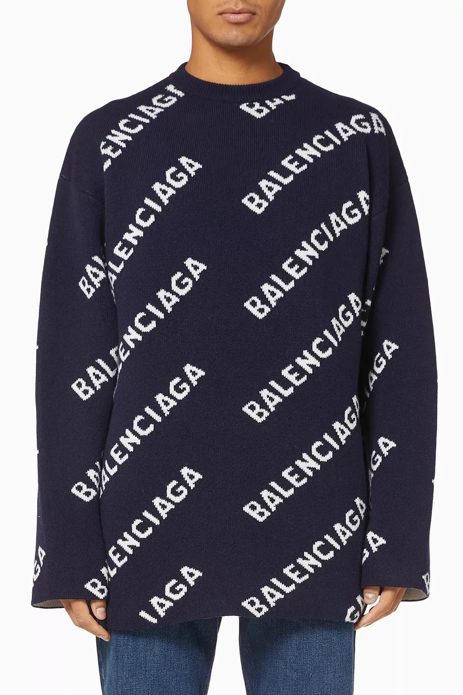 Balenciaga all over crewneck clearance