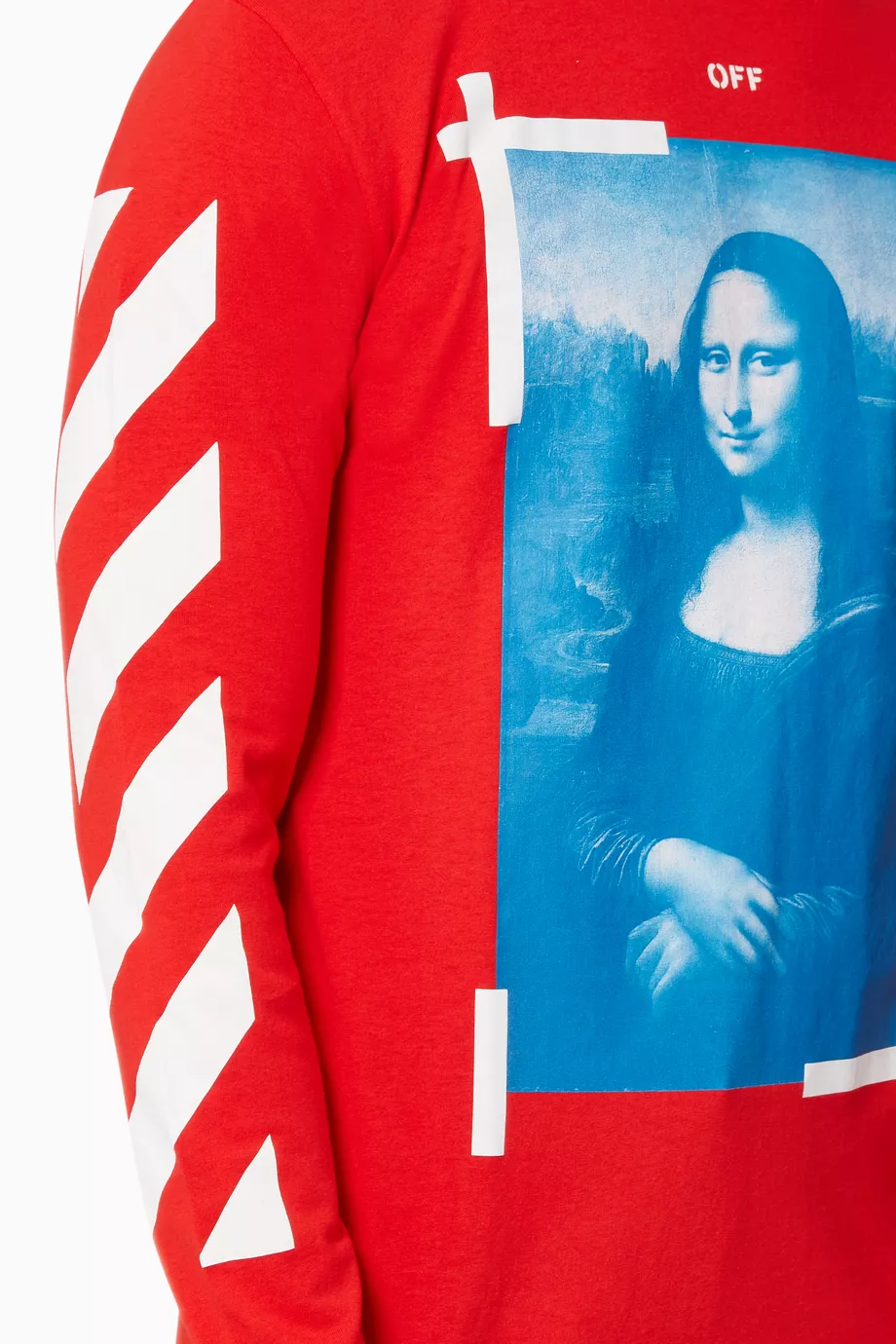 Buy Off White Red Mona Lisa Long Sleeve Cotton T Shirt For Men Online Ounass Saudi
