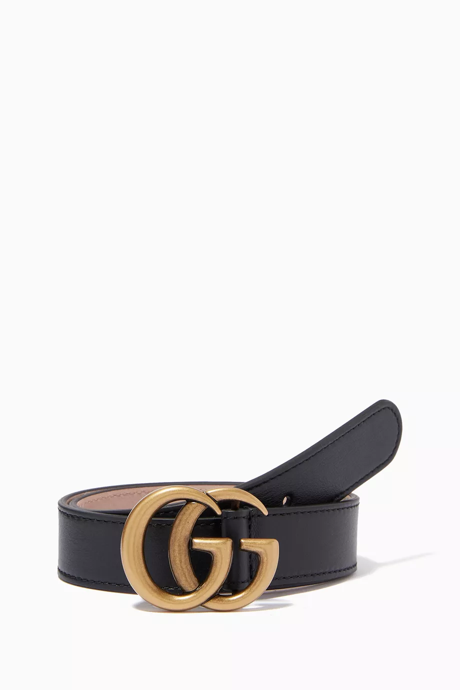 Buy Gucci Black GG Buckle Belt in Leather For Boys Online Ounass Saudi