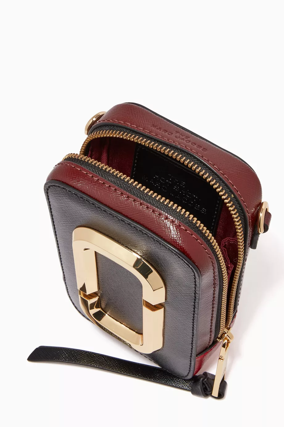 Buy Marc Jacobs Black The Hot Shot Crossbody Bag in Leather For