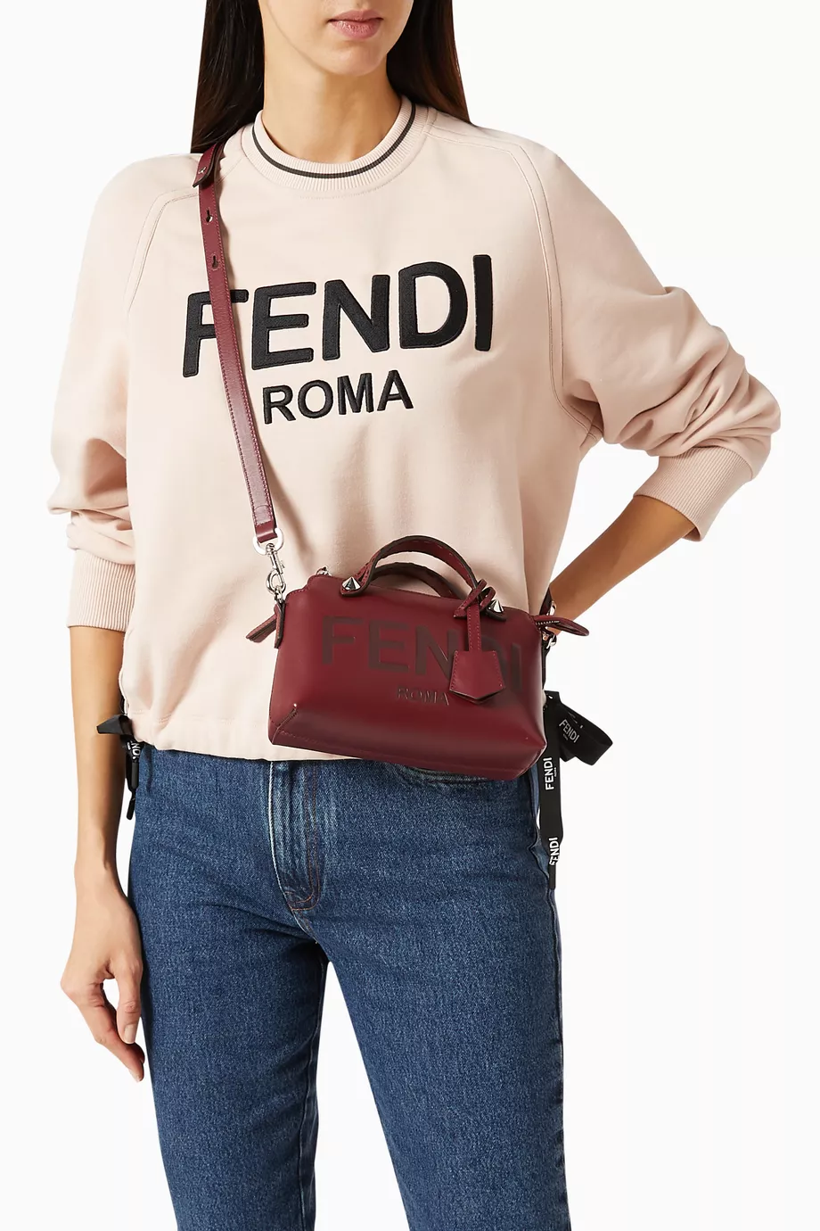 Buy Fendi Burgundy Mini By The Way Shoulder Bag in Leather For Women Online Ounass Saudi