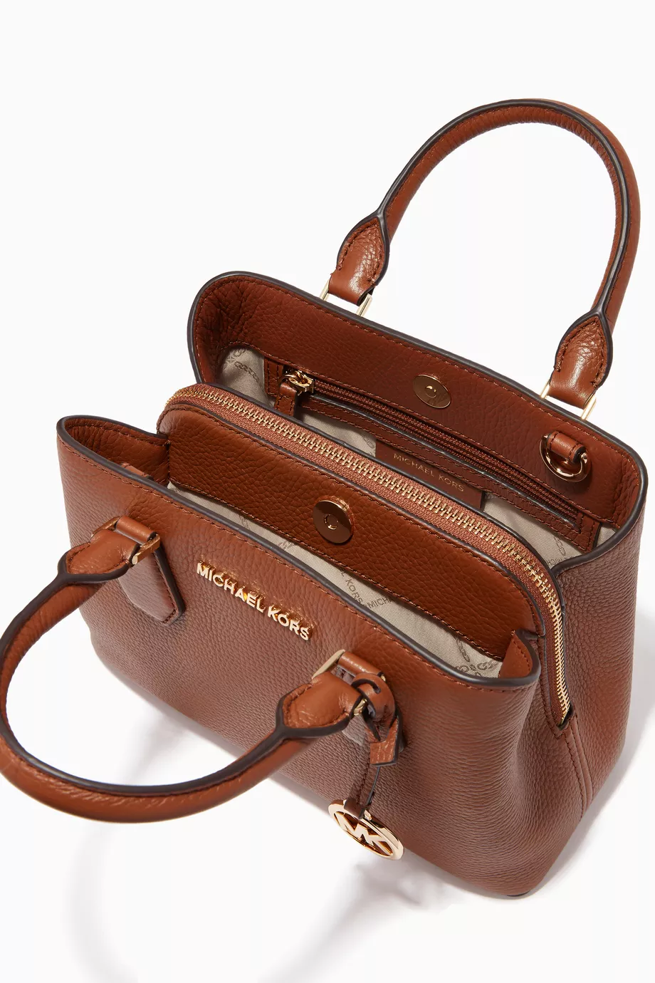 Buy Michael Kors Brown Small Camille Satchel in Pebbled Leather For Women Online Ounass Saudi