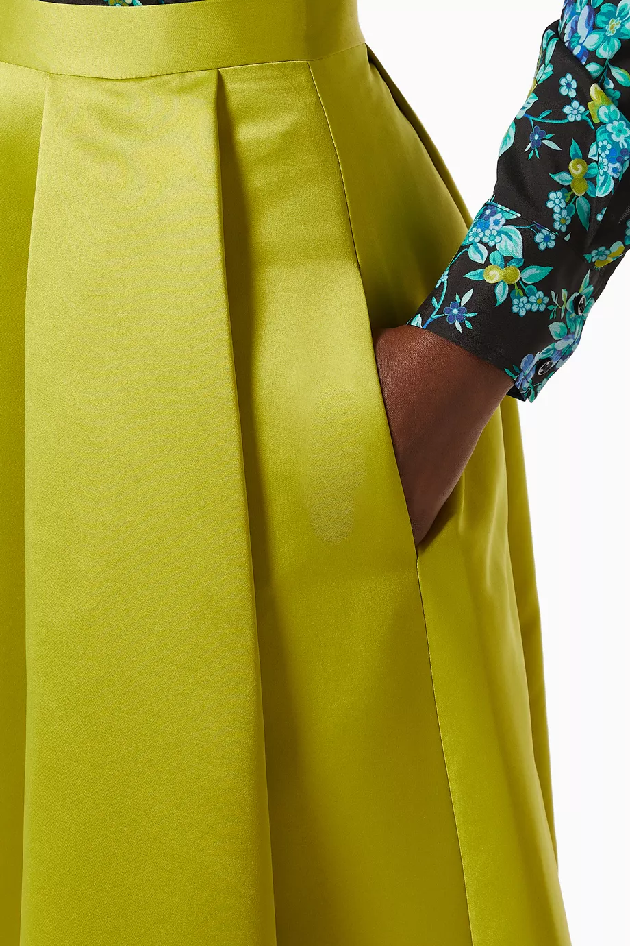スカート PINKO Woman Skirt Yellow 104817A0IM C23 Buy PINKO Yellow Pleat Detail High-Low Maxi Skirt For Women