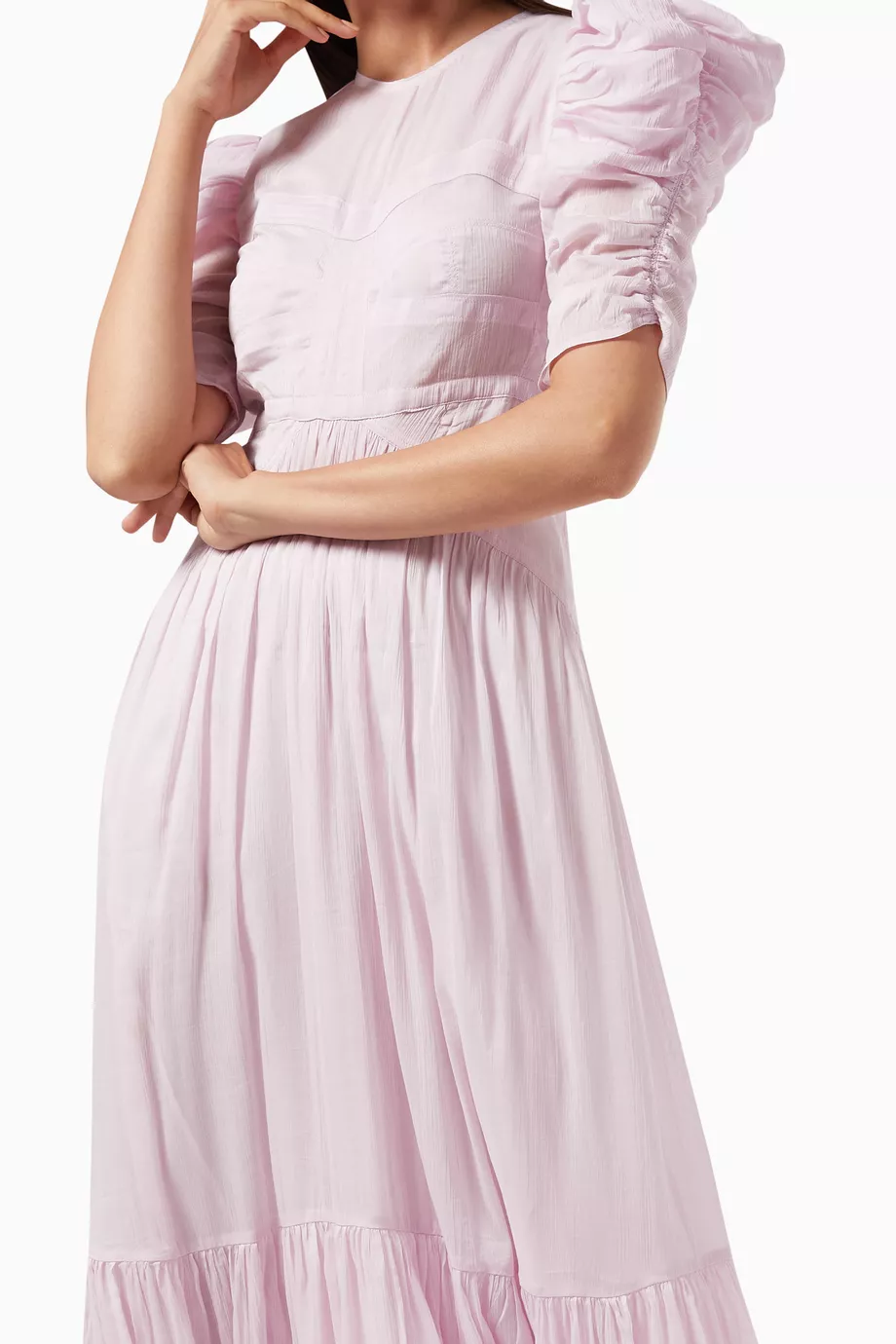 Buy Isabel Marant Pink Katici Maxi Dress in Cotton Silk For Women 