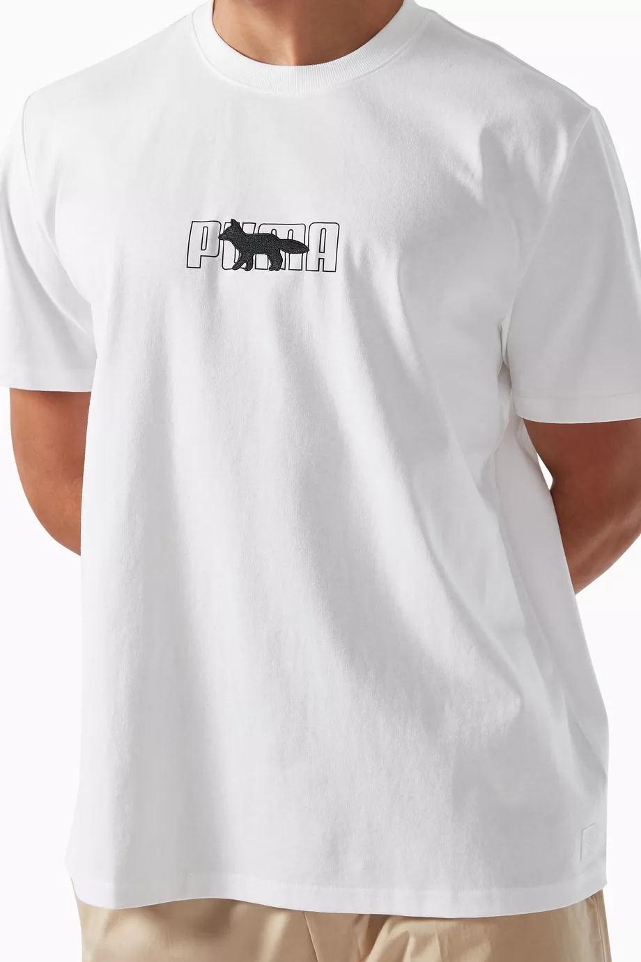 Buy Puma White x Maison Kitsuné Oversized T-shirt For Men