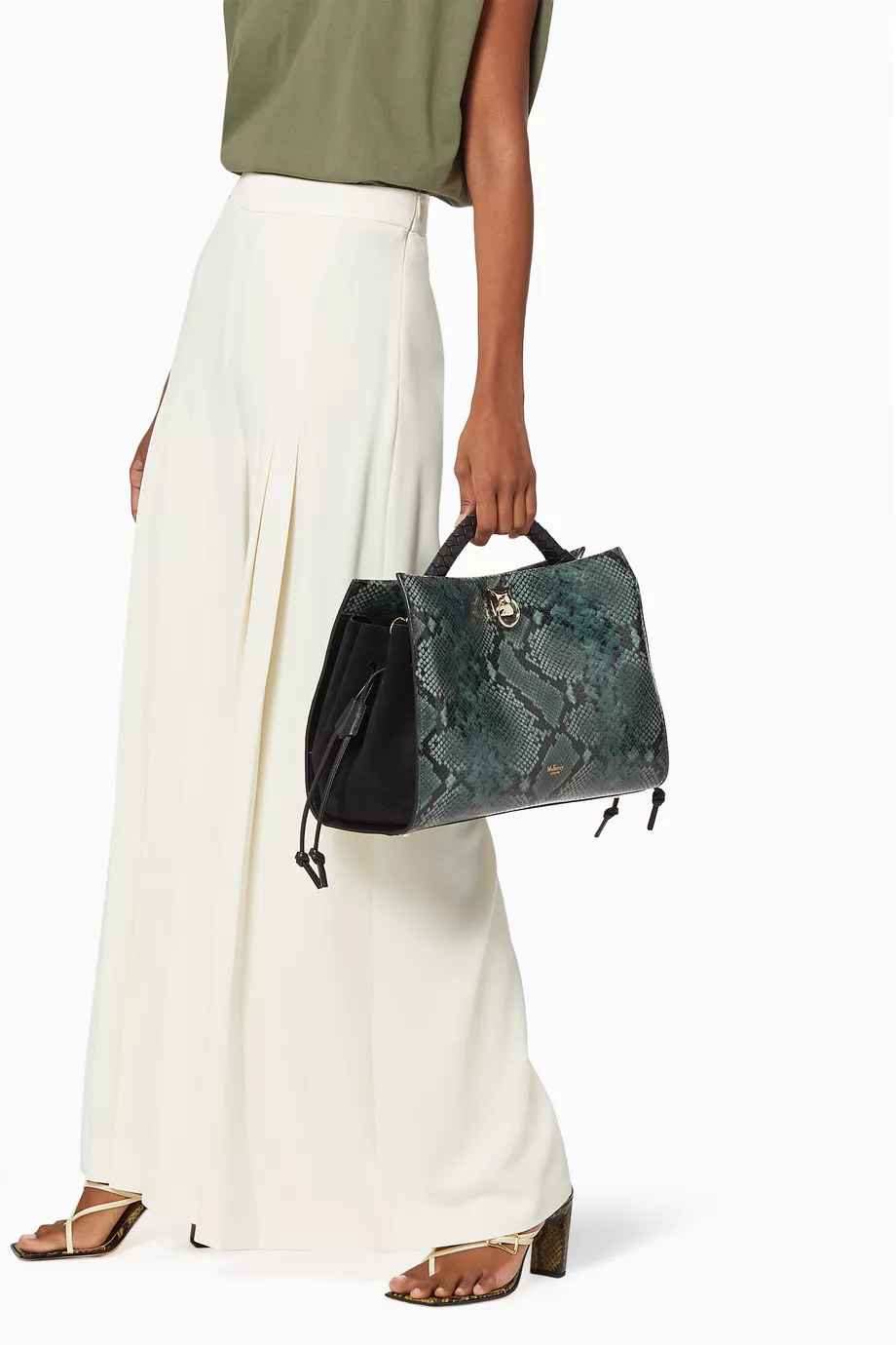 Iris Mulberry Python Bag Buy Mulberry Green Iris Tote Bag In