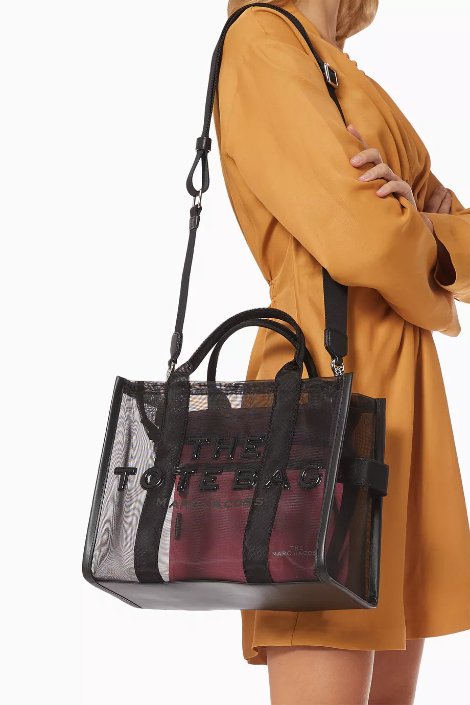 Buy Marc Jacobs Black Small Traveler Tote Bag in Mesh For Women