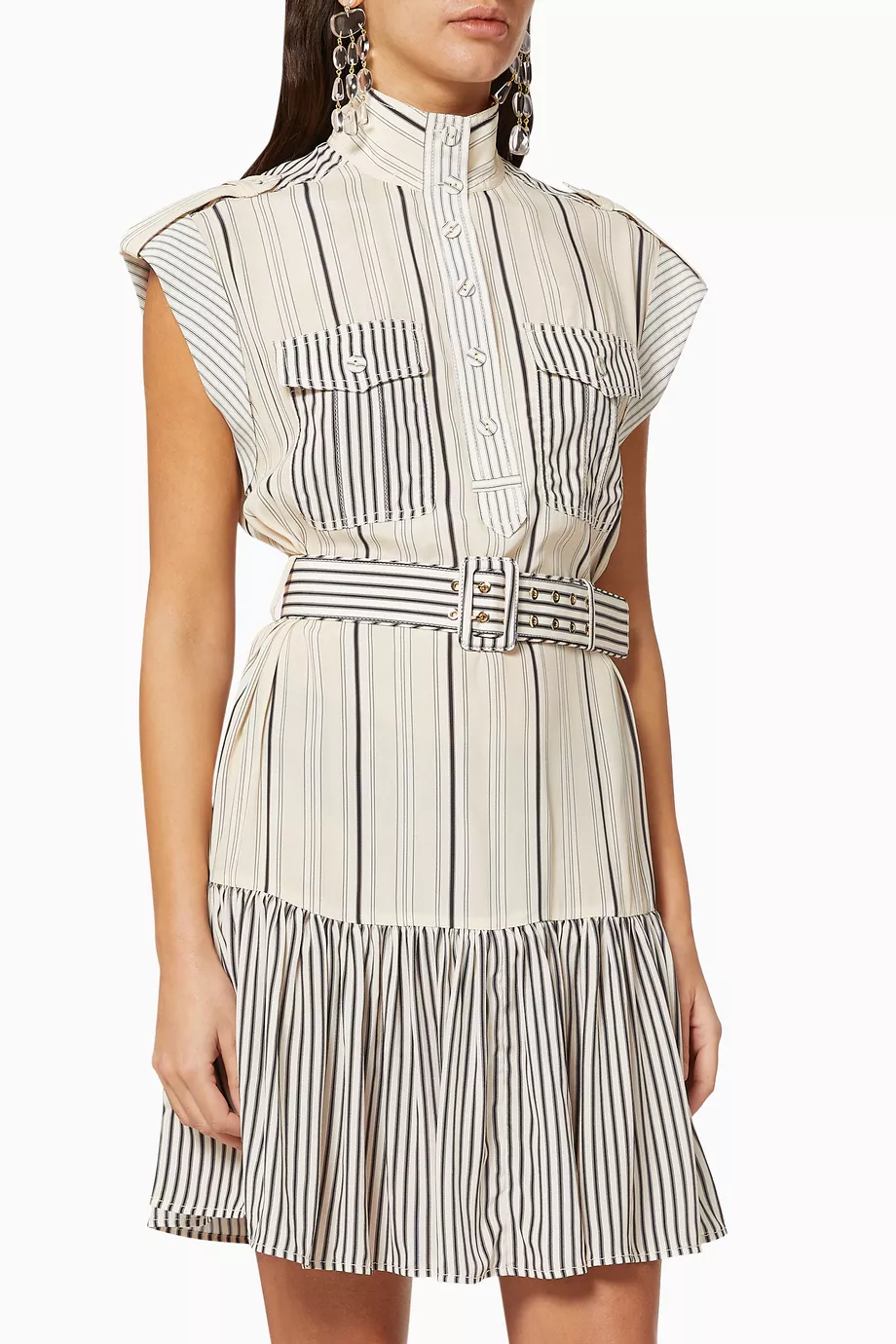 Buy Zimmermann White Ticking Stripe Dress For Women Online | Ounass Saudi