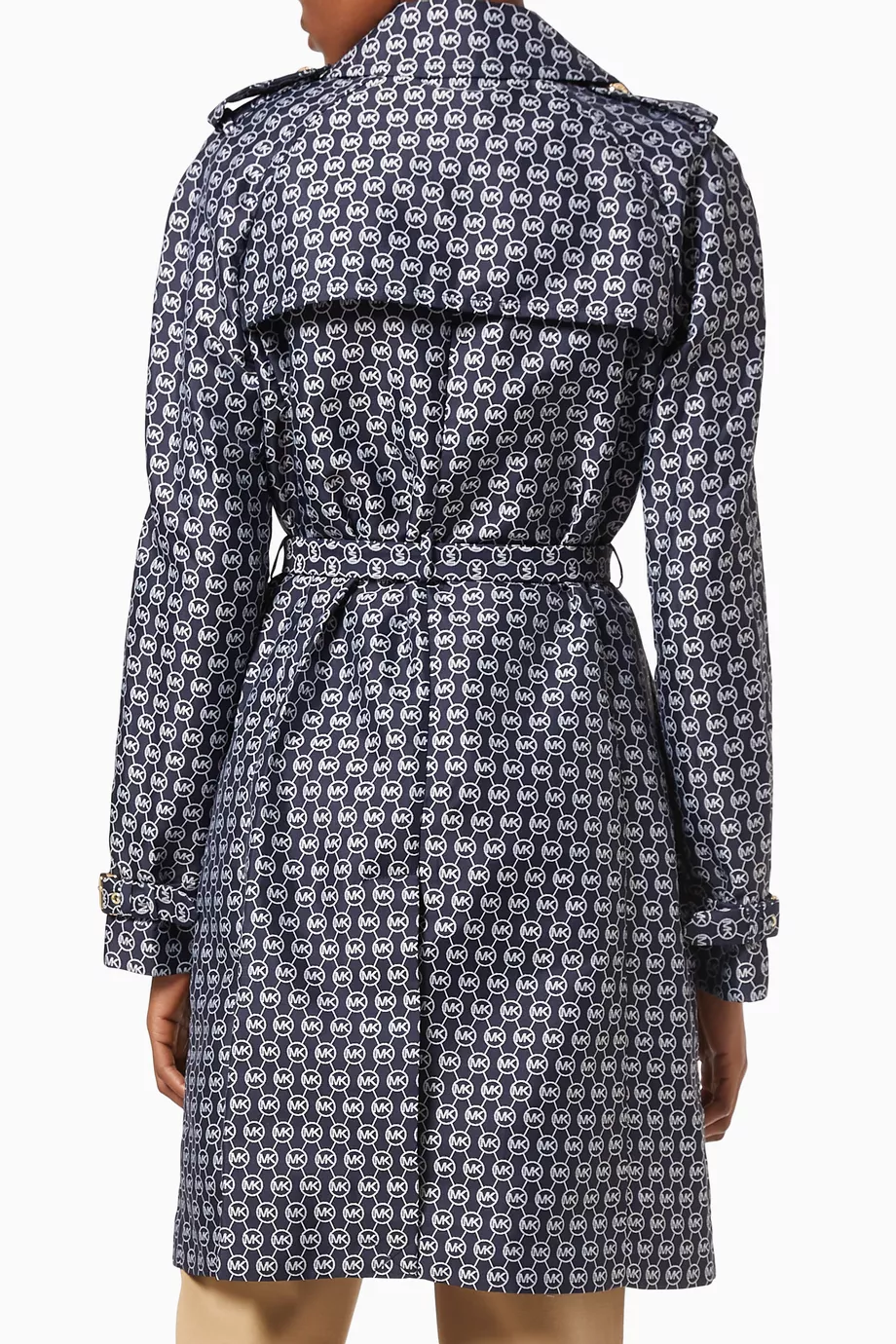 Buy Michael Kors Multicolour Trench Coat in Diamond Logo Jacquard