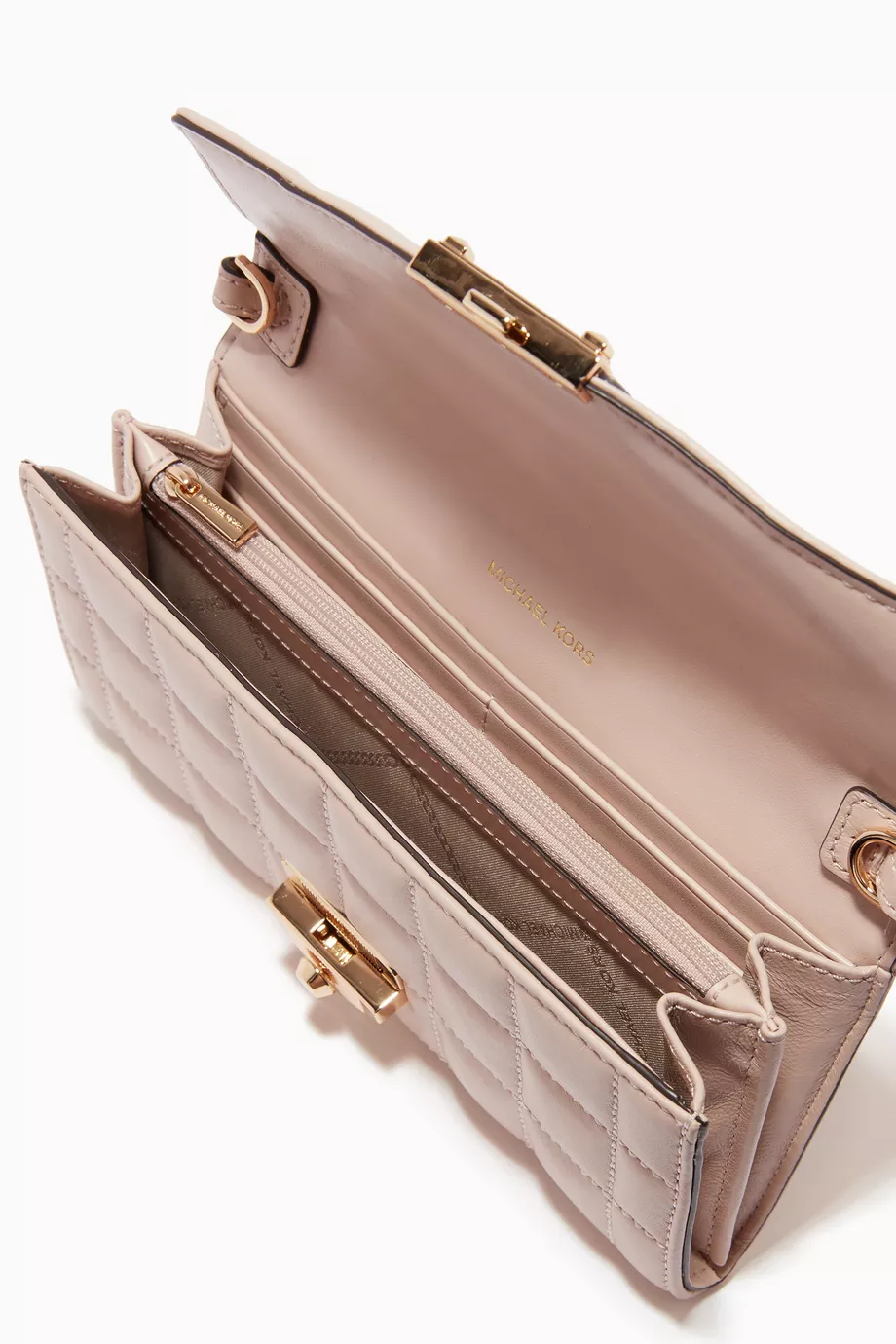 Buy Michael Kors Pink Large Soho Chain Wallet in Quilted Leather