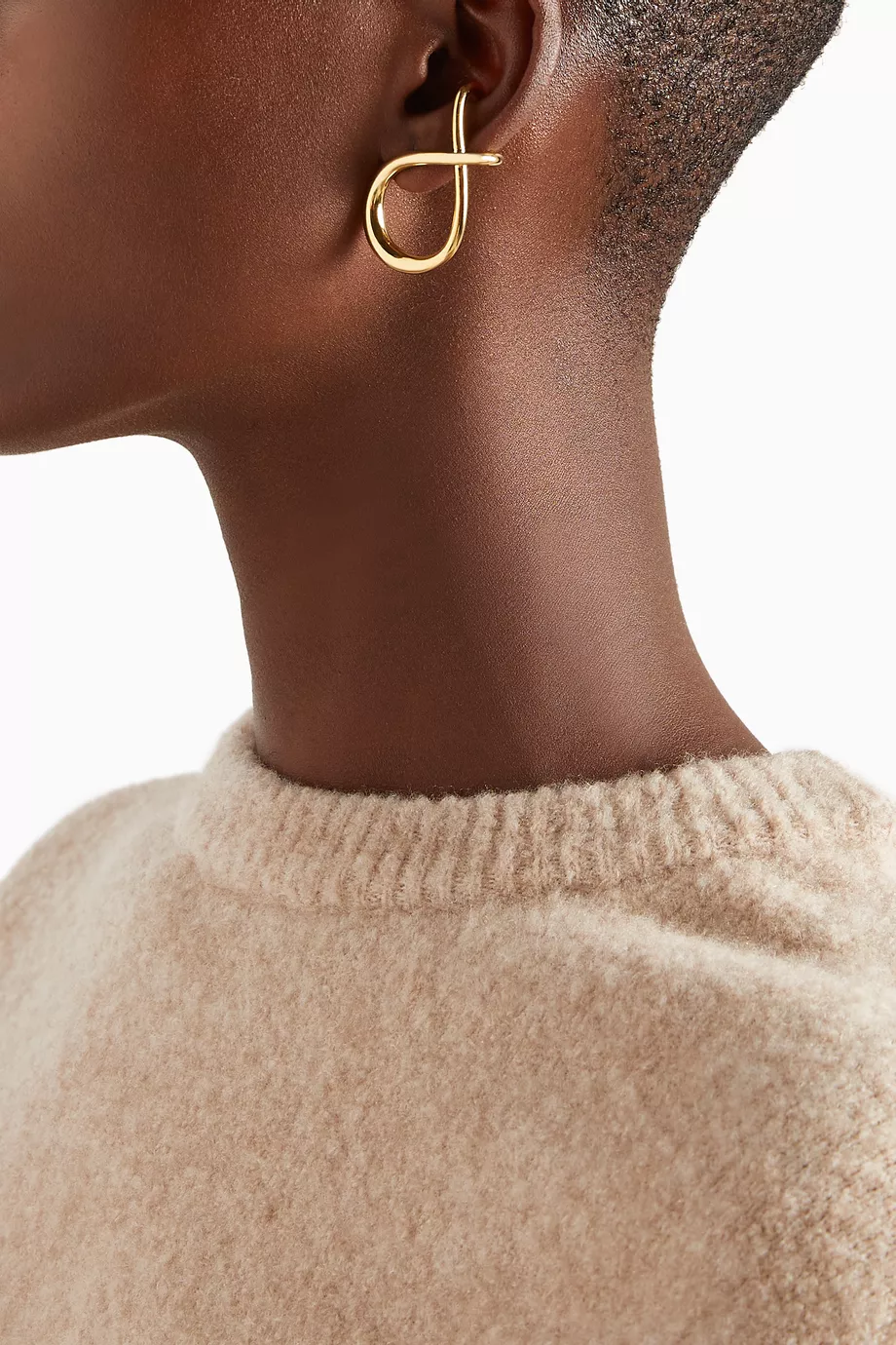Buy Charlotte Chesnais Yellow Criss Cross Single Earring in 18kt