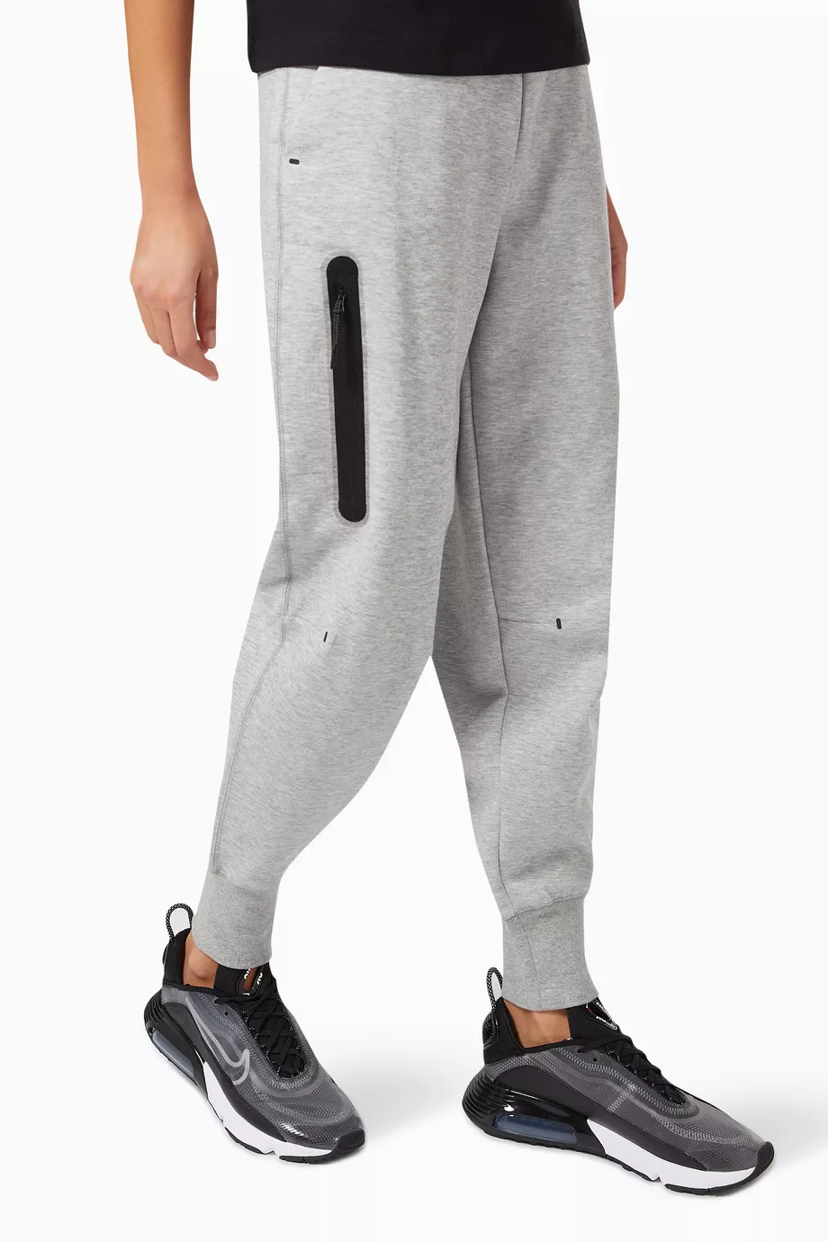 Buy Nike Grey Sportswear Tech Pants in Fleece For Women Online
