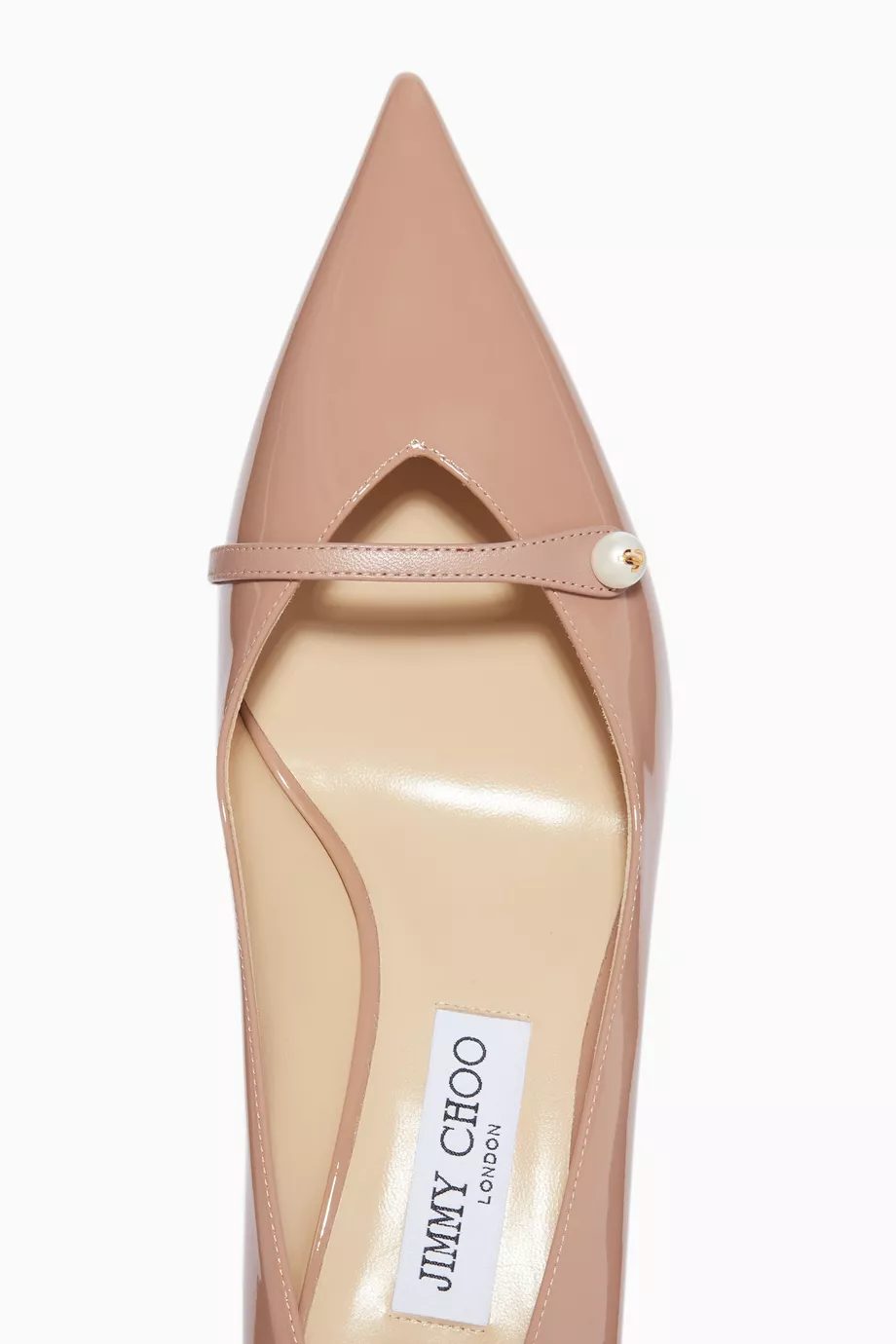 Buy Jimmy Choo Pink Rosalia 65 Pointed Pumps in Patent