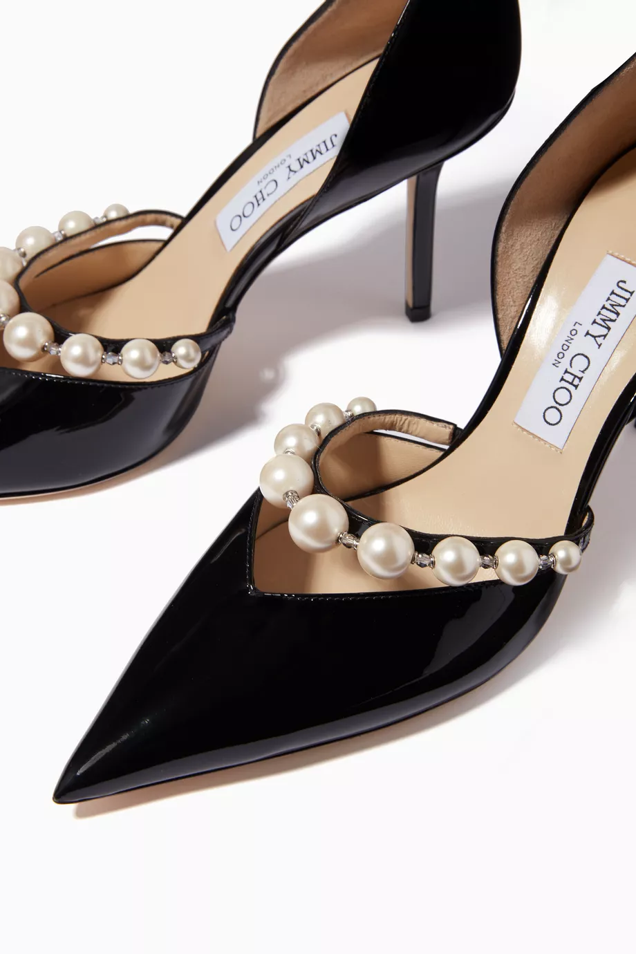 Buy Jimmy Choo Black Aurelie 85 Pumps in Patent Leather For Women