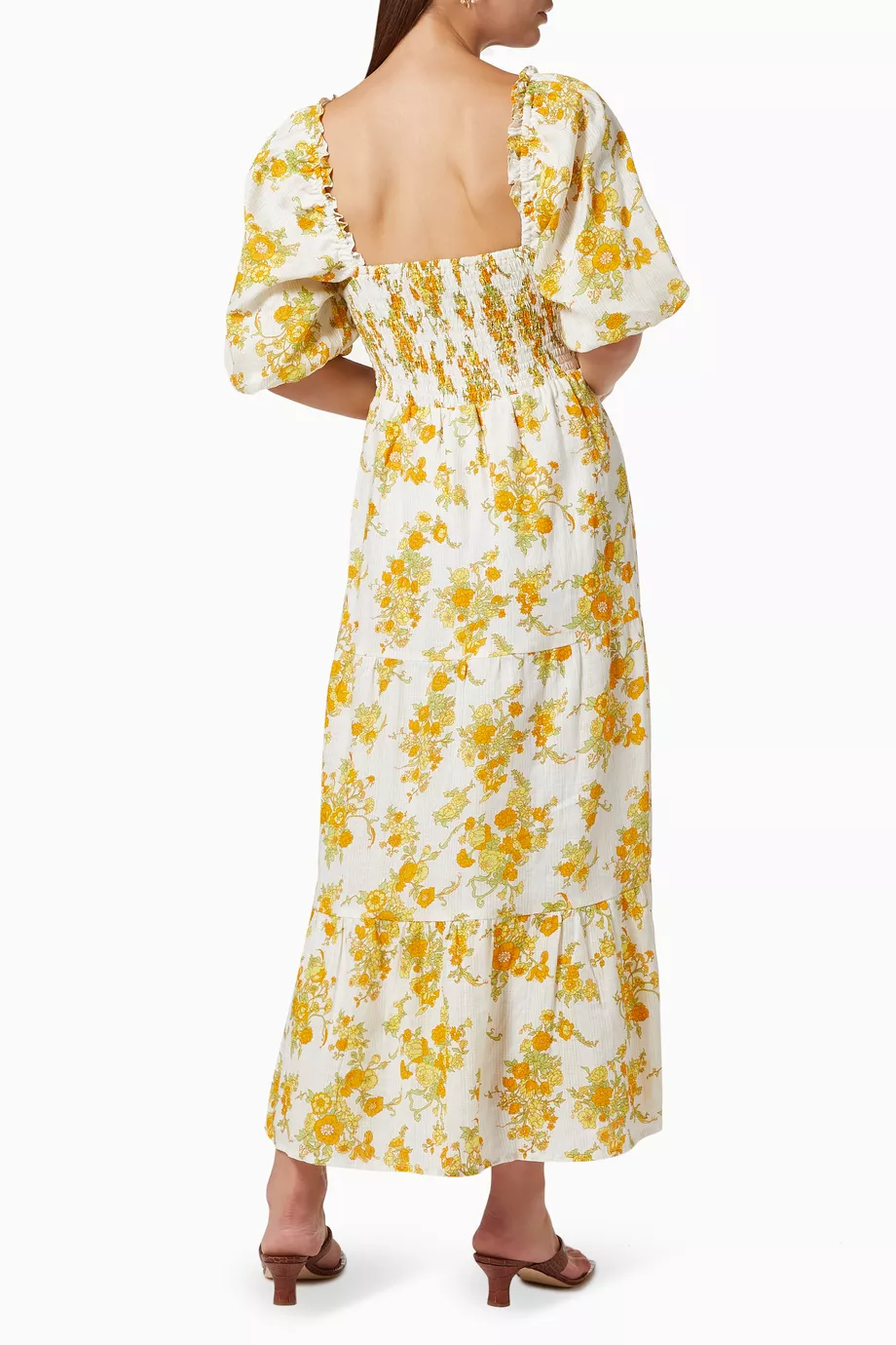nora midi dress faithfull the brand FAITHFULL Nora Midi Dress in Jolene Floral