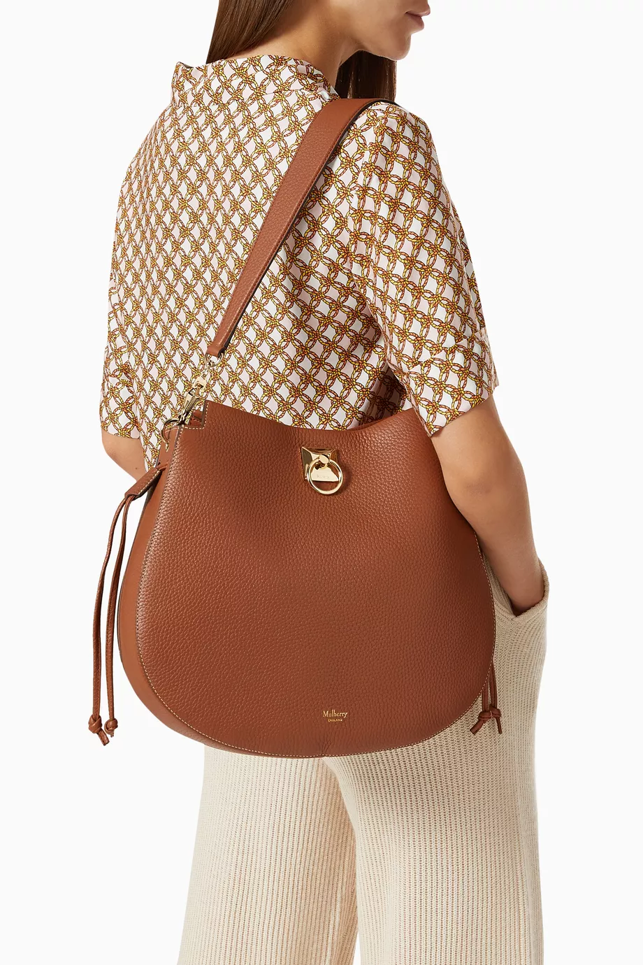 【MULBERRY】 IRIS HOBO BAG Buy Mulberry Brown Iris Hobo Shoulder Bag in Heavy Grain