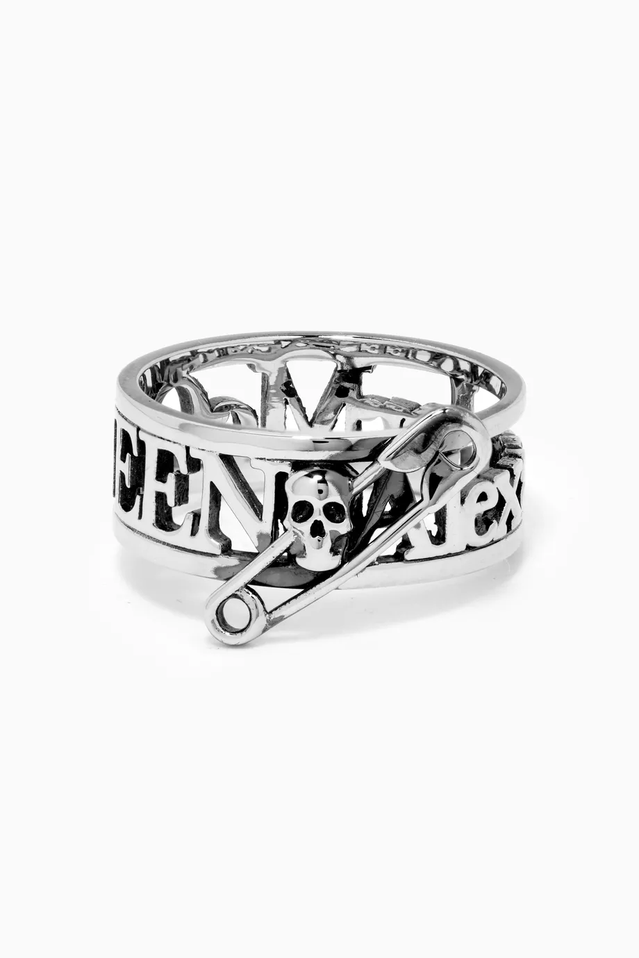 本格派ま！ Safety Skull Silver McQueen Buy Pin Online Men For Ring アクセサリー
