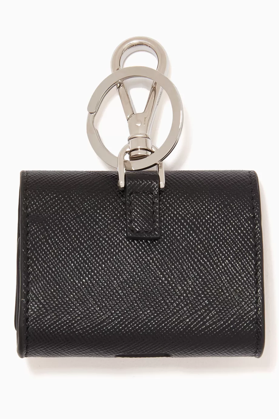 Buy Prada Black Triangle Logo AirPods Pro Case in Saffiano Leather For Men Online Ounass Saudi