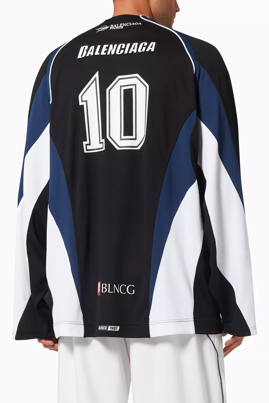 トップス BALENCIAGA Soccer Hockey Game Shirt Buy Balenciaga Black Hockey T-shirt in Sporty Mesh Jersey