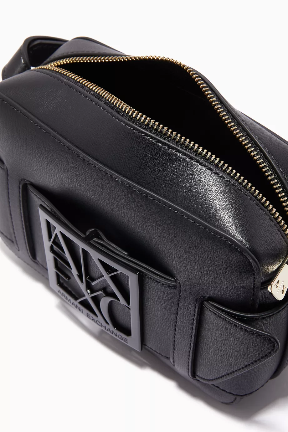 Buy Armani Exchange Black AX Plaque Camera Bag For Women Online